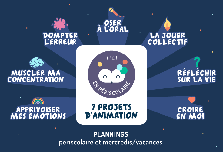 les logos des 7 projets d'animation de CPS chez Lili.cool