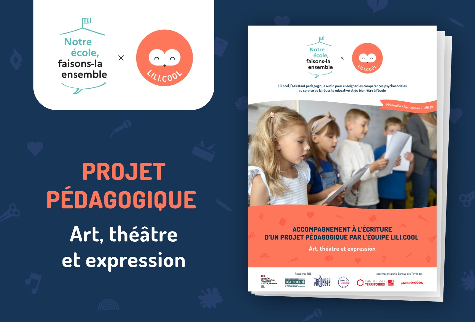 Visuel du projet NEFLE sur l'art, le théâtre l'expression avec Lili