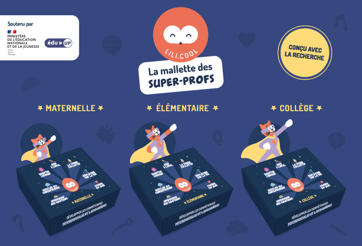 visuel des 3 mallettes Super-profs Lili