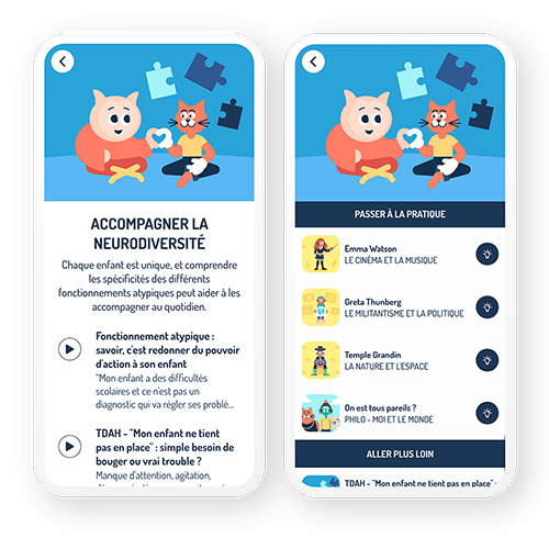présentation du module sur la neurodiversité à la fois pour les parents et pour les enfants